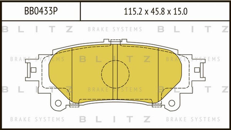 Blitz BB0433P - Brake Pad Set, disc brake autospares.lv