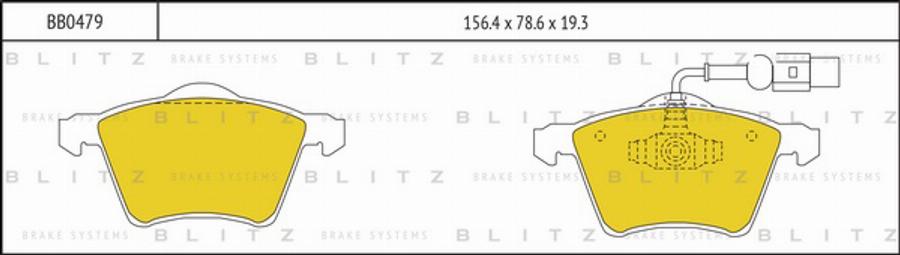 Blitz BB0479 - Brake Pad Set, disc brake autospares.lv