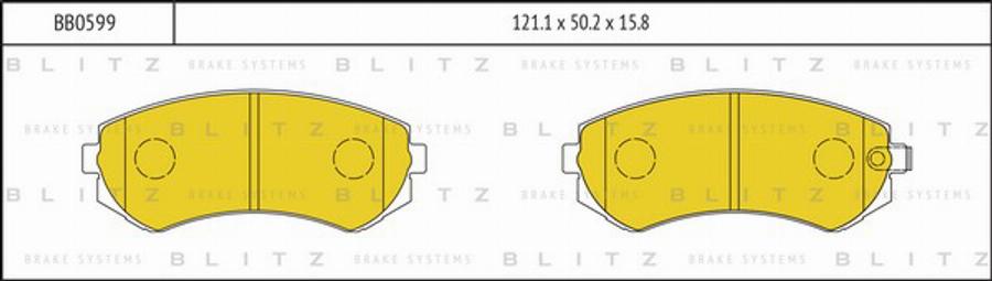 Blitz BB0599 - Brake Pad Set, disc brake autospares.lv