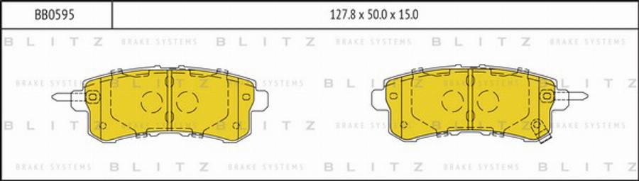 Blitz BB0595 - Brake Pad Set, disc brake autospares.lv