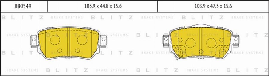 Blitz BB0549 - Brake Pad Set, disc brake autospares.lv