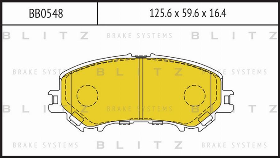 Blitz BB0548 - Brake Pad Set, disc brake autospares.lv