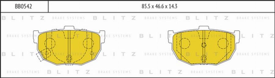 Blitz BB0542 - Brake Pad Set, disc brake autospares.lv