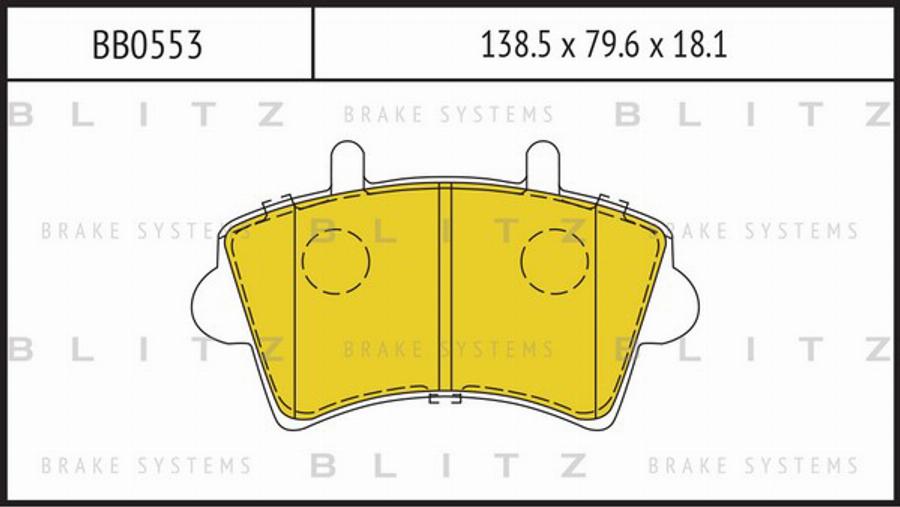 Blitz BB0553 - Brake Pad Set, disc brake autospares.lv