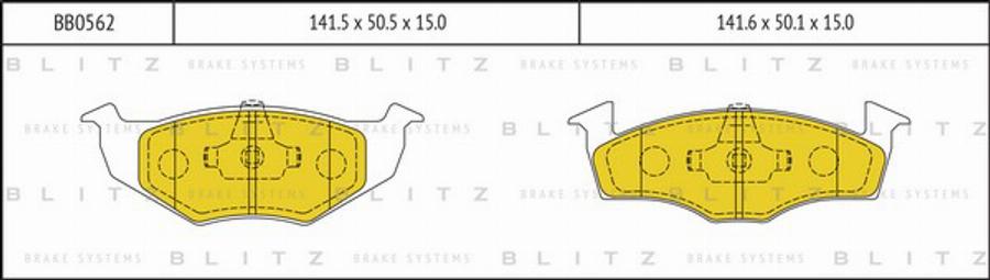 Blitz BB0562 - Brake Pad Set, disc brake autospares.lv