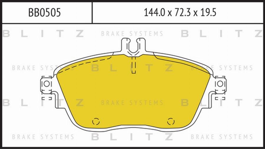 Blitz BB0505 - Brake Pad Set, disc brake autospares.lv