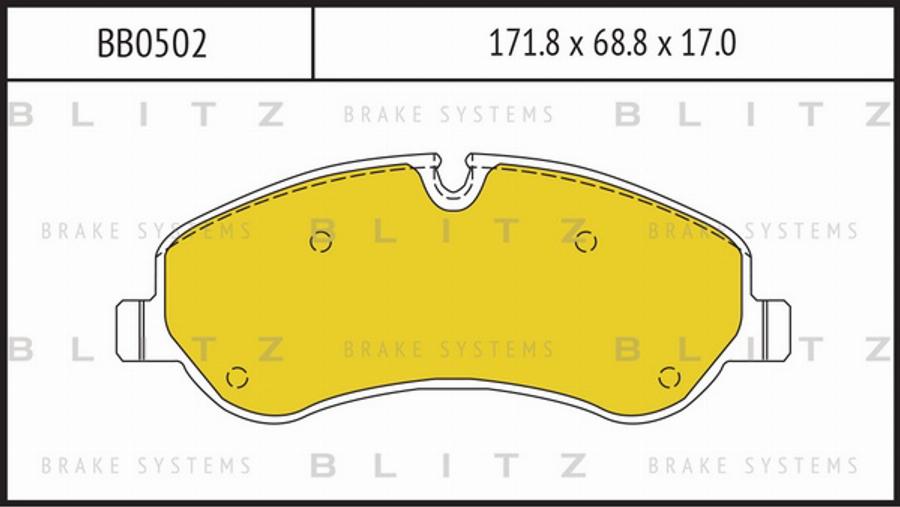 Blitz BB0502 - Brake Pad Set, disc brake autospares.lv