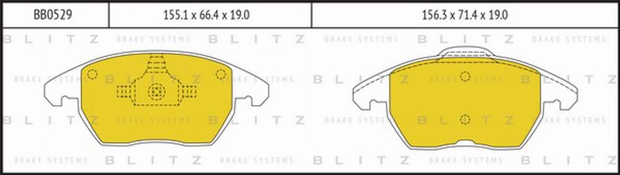 Blitz BB0529 - Brake Pad Set, disc brake autospares.lv