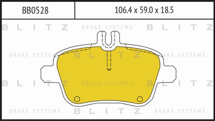 Blitz BB0528 - Brake Pad Set, disc brake autospares.lv