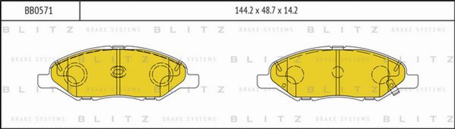 Blitz BB0571 - Brake Pad Set, disc brake autospares.lv