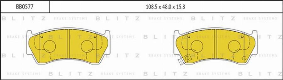 Blitz BB0577 - Brake Pad Set, disc brake autospares.lv