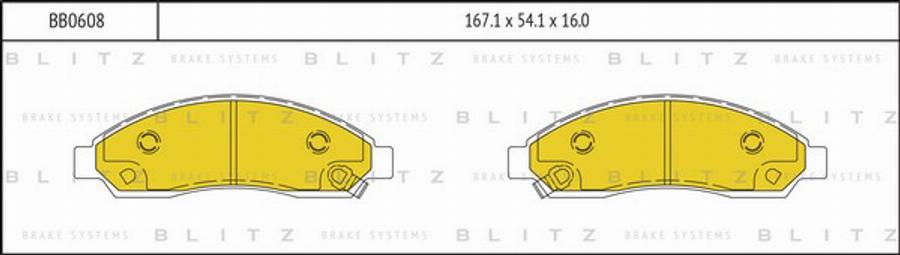 Blitz BB0608 - Brake Pad Set, disc brake autospares.lv