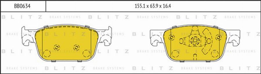 Blitz BB0634 - Brake Pad Set, disc brake autospares.lv