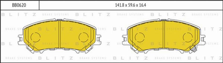 Blitz BB0620 - Brake Pad Set, disc brake autospares.lv