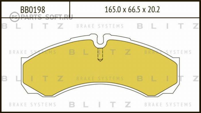 Blitz BB0198 - Brake Pad Set, disc brake autospares.lv