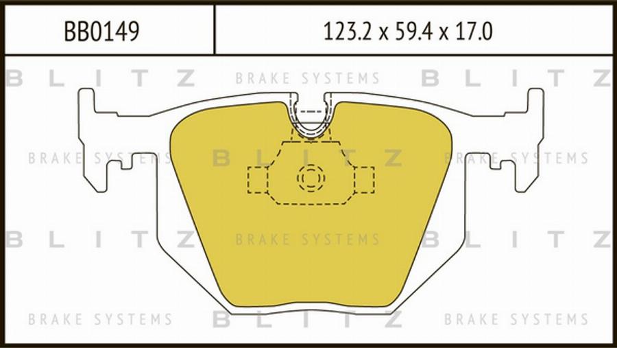 Blitz BB0149 - Brake Pad Set, disc brake autospares.lv