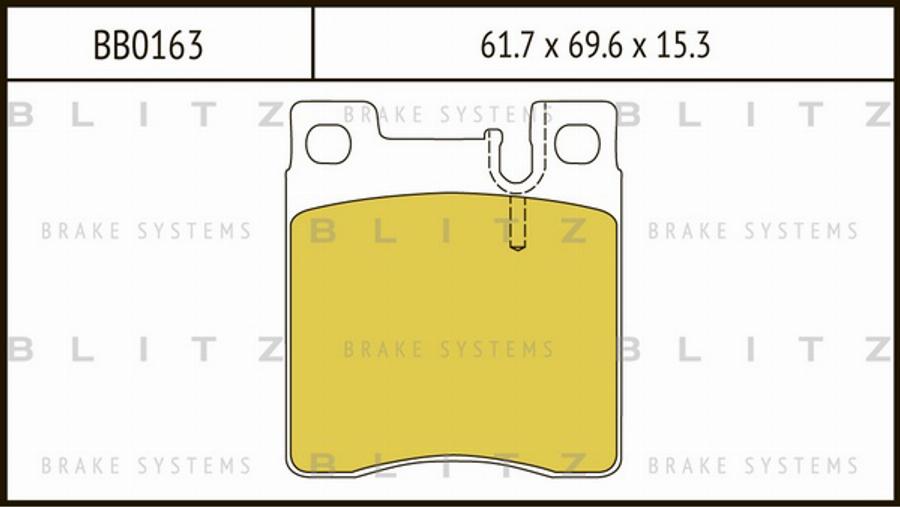 Blitz BB0163 - Brake Pad Set, disc brake autospares.lv