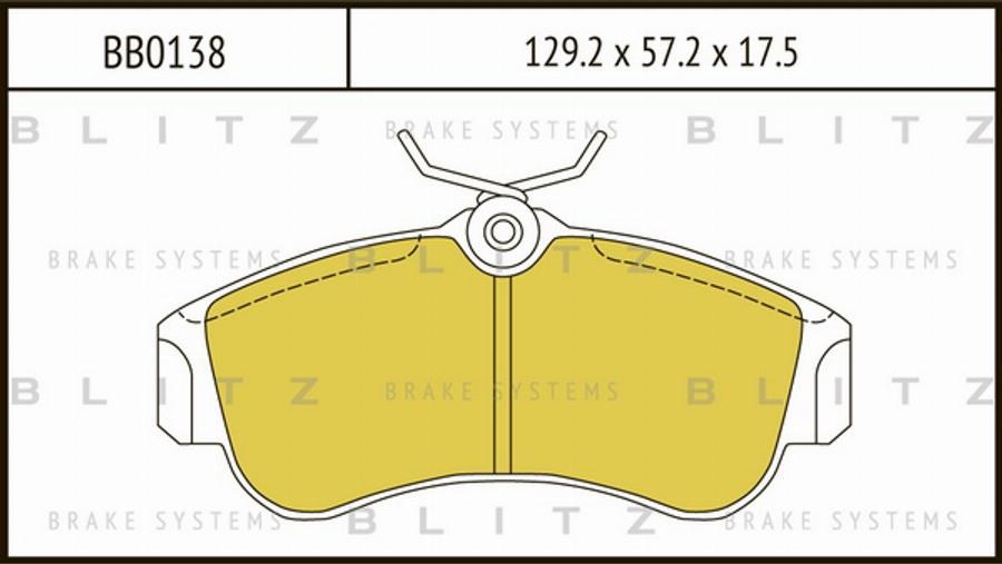 Blitz BB0138 - Brake Pad Set, disc brake autospares.lv