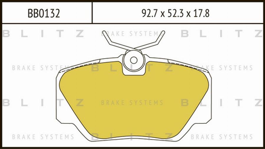 Blitz BB0132 - Brake Pad Set, disc brake autospares.lv