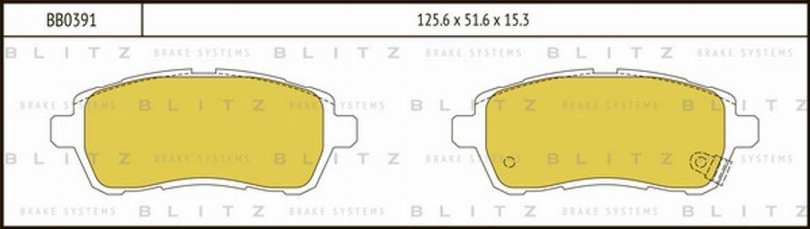 Blitz BB0391 - Brake Pad Set, disc brake autospares.lv