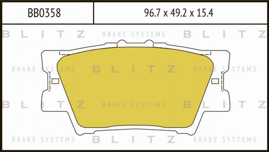 Blitz BB0358 - Brake Pad Set, disc brake autospares.lv