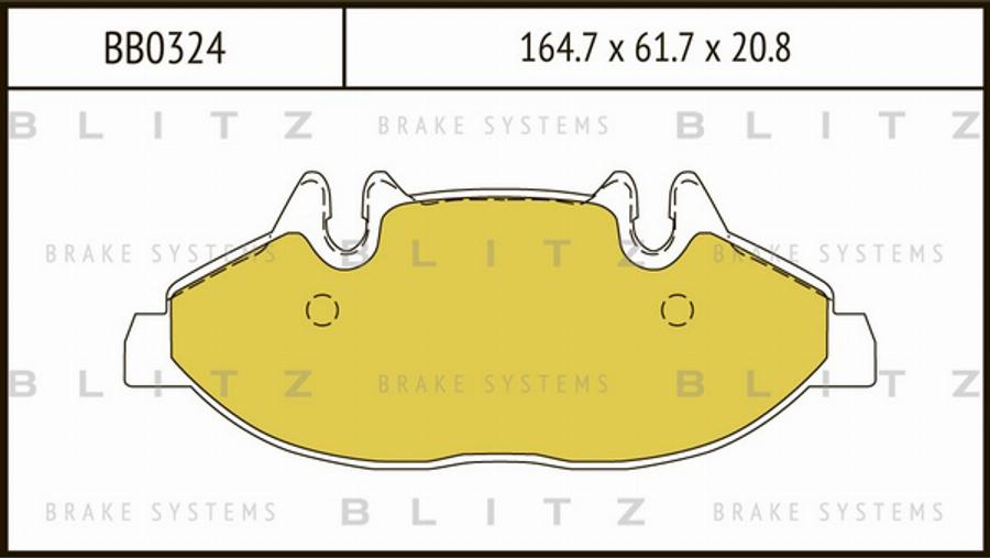 Blitz BB0324 - Brake Pad Set, disc brake autospares.lv