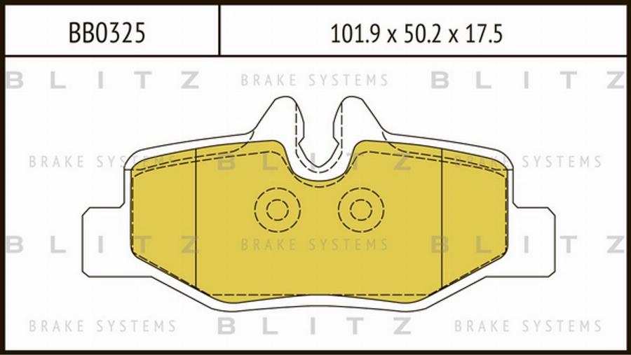 Blitz BB0325 - Brake Pad Set, disc brake autospares.lv