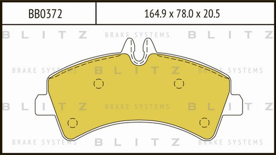 Blitz BB0372 - Brake Pad Set, disc brake autospares.lv