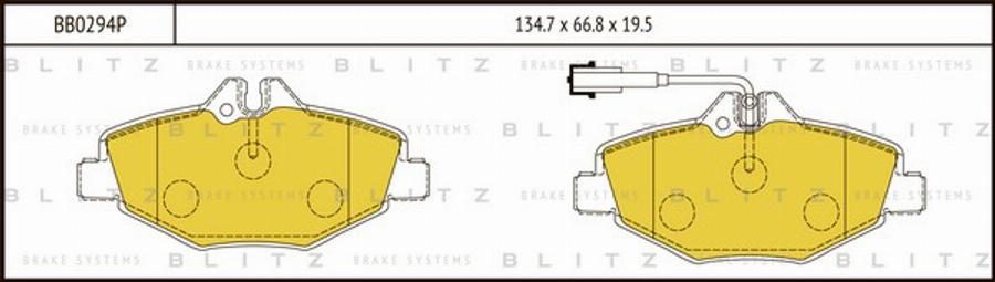 Blitz BB0294P - Brake Pad Set, disc brake autospares.lv