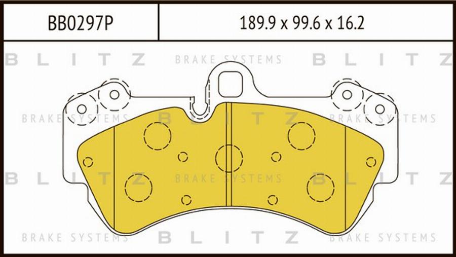 Blitz BB0297P - Brake Pad Set, disc brake autospares.lv