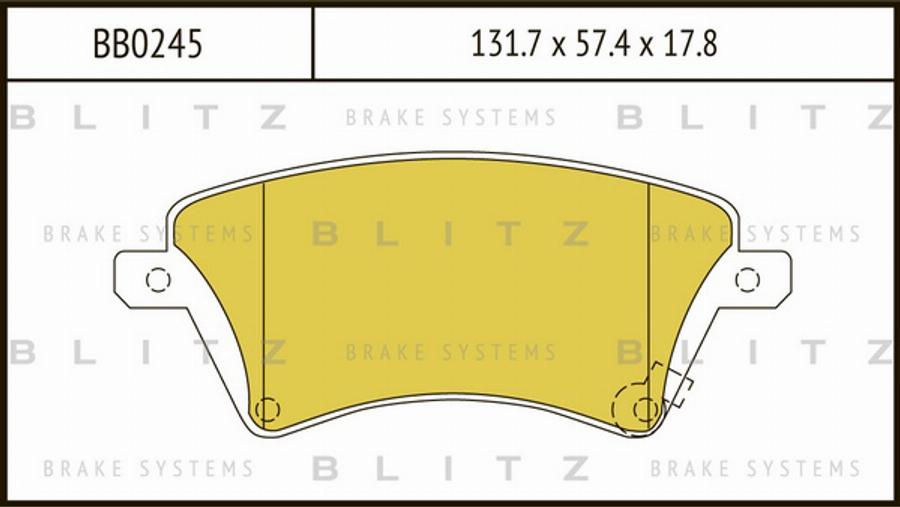 Blitz BB0245 - Brake Pad Set, disc brake autospares.lv