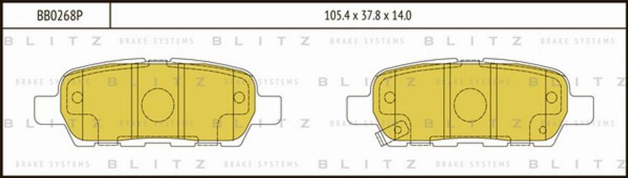 Blitz BB0268P - Brake Pad Set, disc brake autospares.lv