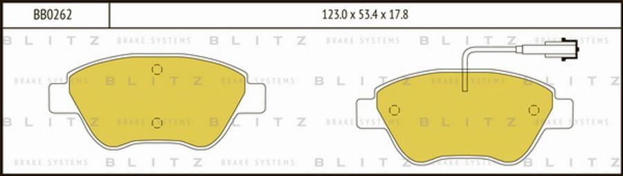 Blitz BB0262 - Brake Pad Set, disc brake autospares.lv