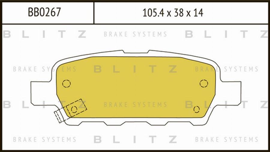 Blitz BB0267 - Brake Pad Set, disc brake autospares.lv