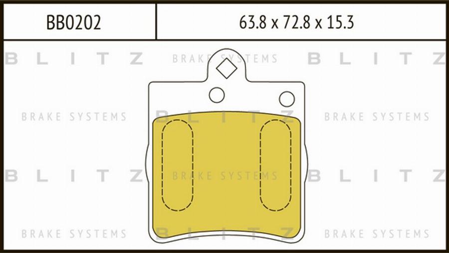 Blitz BB0202 - Brake Pad Set, disc brake autospares.lv