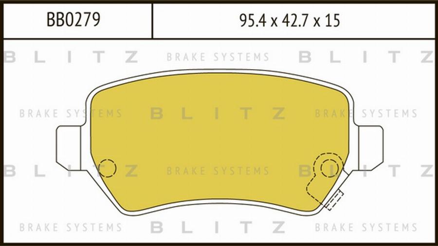 Blitz BB0279 - Brake Pad Set, disc brake autospares.lv