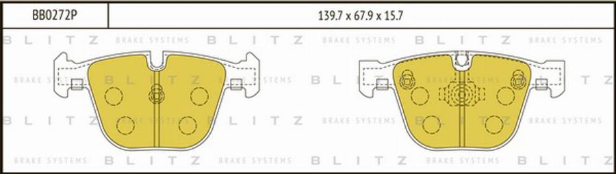 Blitz BB0272P - Brake Pad Set, disc brake autospares.lv