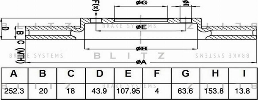 Blitz BS0483 - Brake Disc autospares.lv