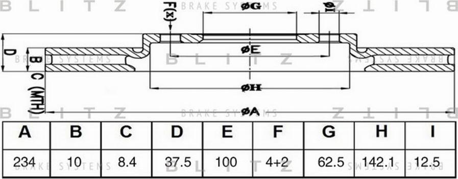 Blitz BS0475 - Brake Disc autospares.lv