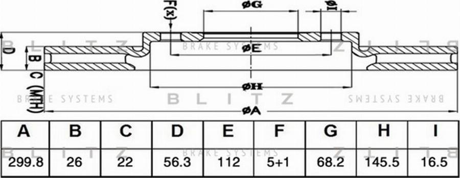 Blitz BS0502 - Brake Disc autospares.lv