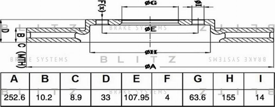 Blitz BS0511 - Brake Disc autospares.lv