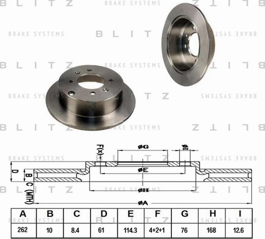 Blitz BS0190 - Brake Disc autospares.lv