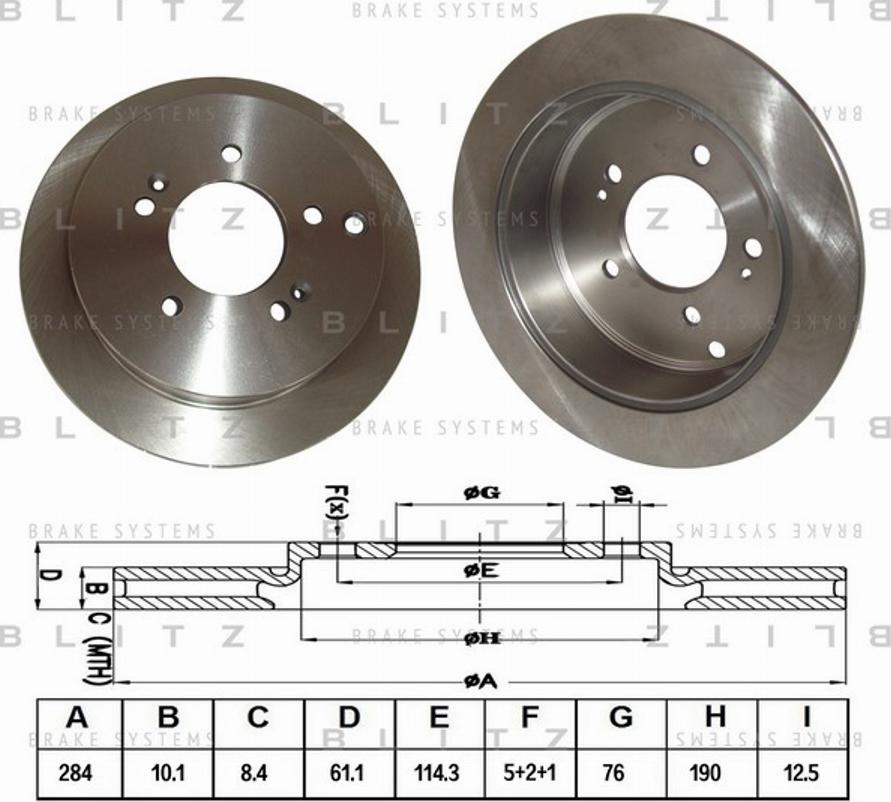 Blitz BS0191 - Brake Disc autospares.lv