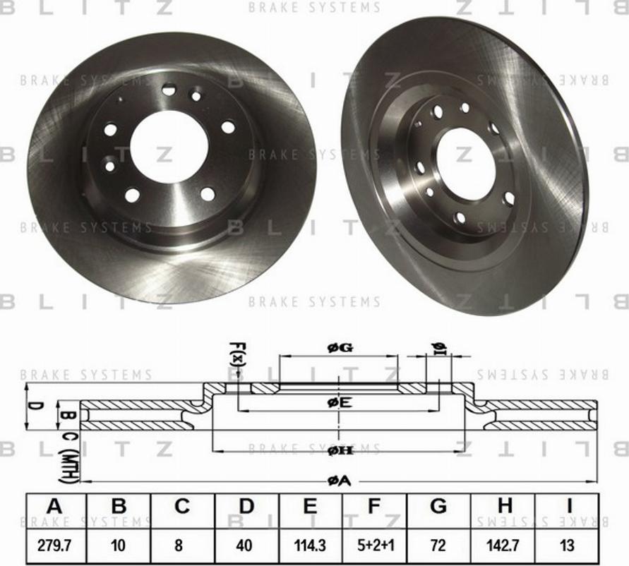 Blitz BS0192 - Brake Disc autospares.lv