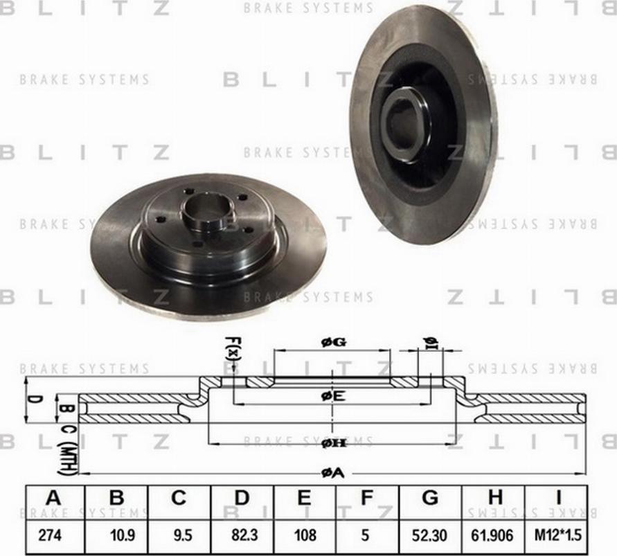 Blitz BS0144 - Brake Disc autospares.lv