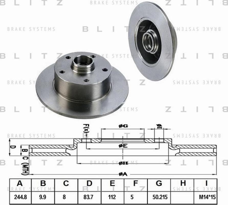 Blitz BS0145 - Brake Disc autospares.lv