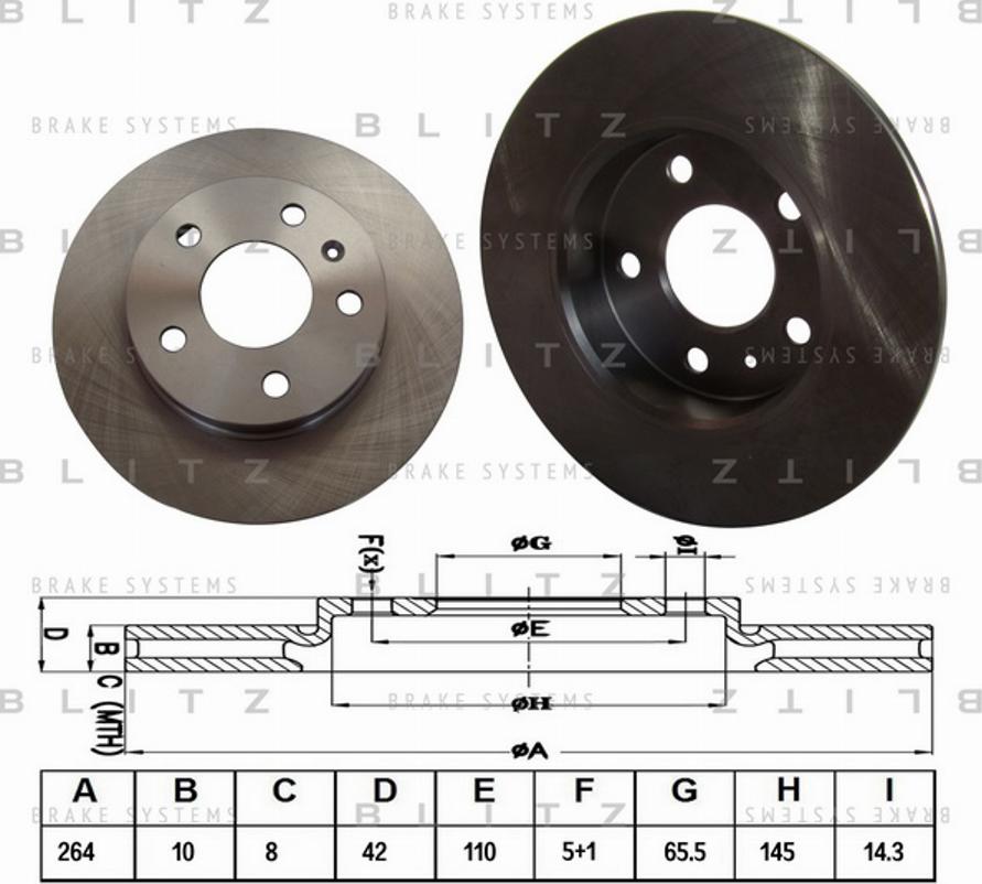 Blitz BS0159 - Brake Disc autospares.lv