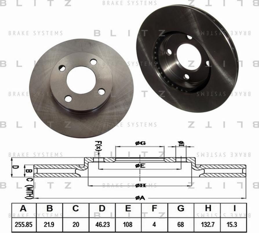 Blitz BS0101 - Brake Disc autospares.lv