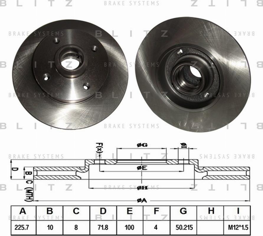 Blitz BS0114 - Brake Disc autospares.lv