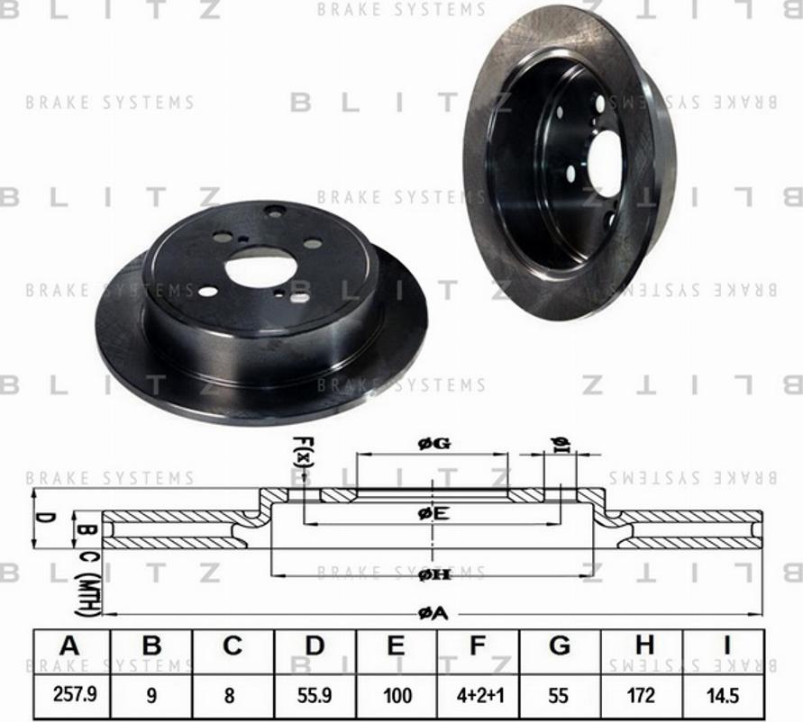 Blitz BS0181 - Brake Disc autospares.lv